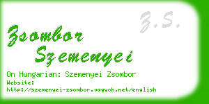 zsombor szemenyei business card